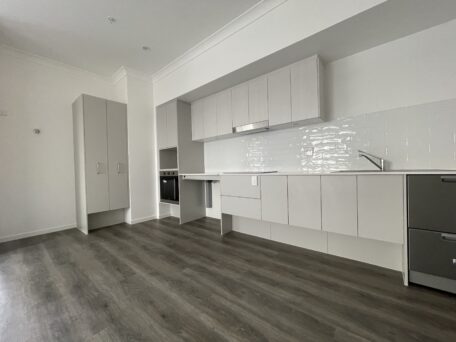 SDA Kitchen in logan. You can see cut outs in the bench to allow for wheelchair access.